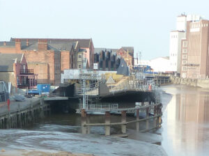 Scale Lane Bridge, Hull. Under construction 2012