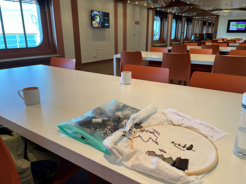 Location on the Ship where I did most of my sewing