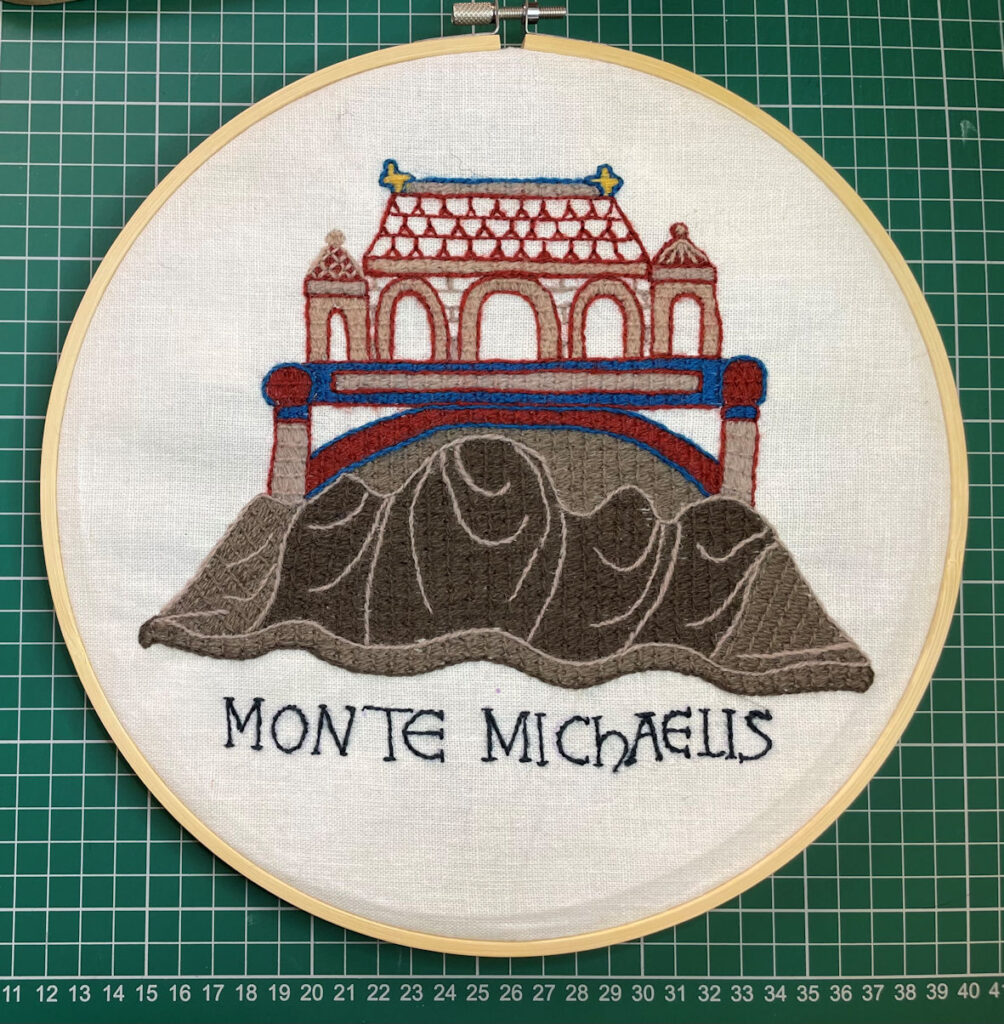 Monte St Michel embroidery